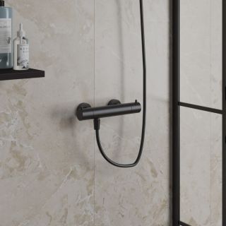 Смеситель для душа Paini Cox 78PZ511TH с термостатом чёрный матовый